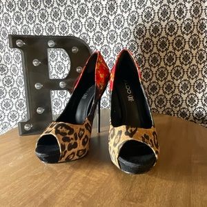 Aldo Stiletto Animal Floral Print Heel